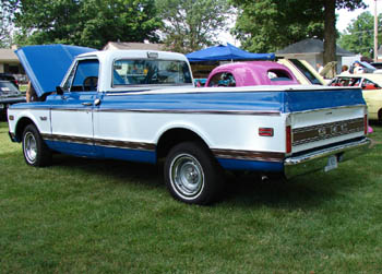 Long bed Chevy truck Flora Hog Jog car show Indiana